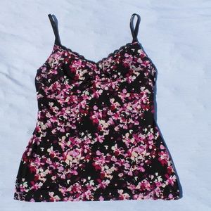 White House Black Market Purple Floral Cami